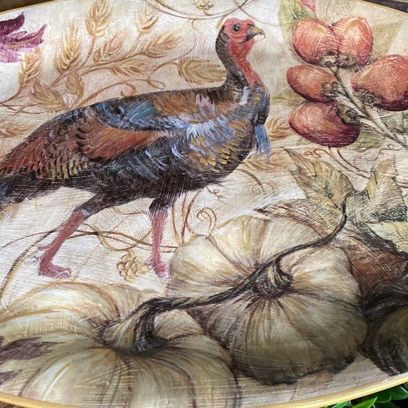 Pottery Barn Dining Pottery Barn Large Fall Harvest Fresco Turkey